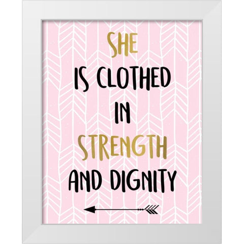 She Is Clothed White Modern Wood Framed Art Print by Allen, Kimberly