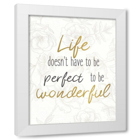 Perfect 1 White Modern Wood Framed Art Print by Allen, Kimberly