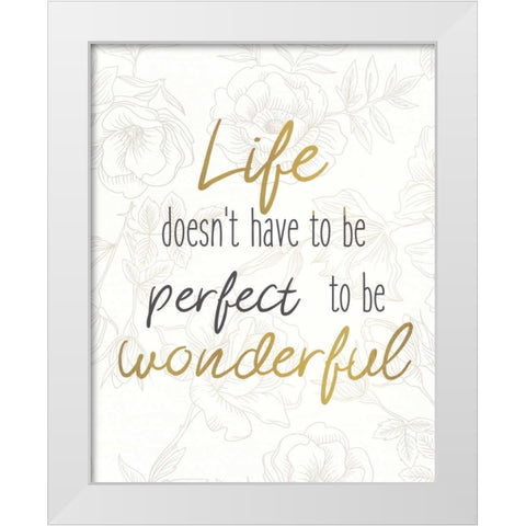 Perfect 1 White Modern Wood Framed Art Print by Allen, Kimberly