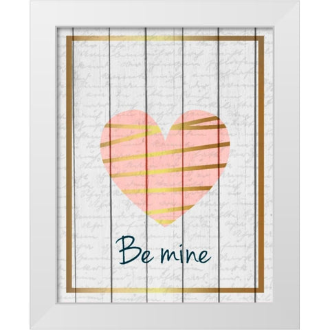 Be Mine 1 White Modern Wood Framed Art Print by Allen, Kimberly