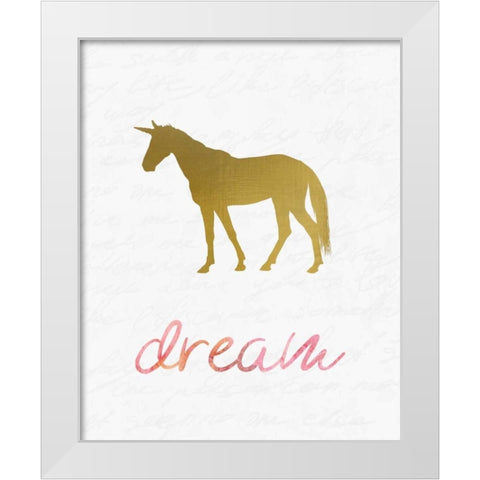 Unicorn Dreaming 1 White Modern Wood Framed Art Print by Allen, Kimberly