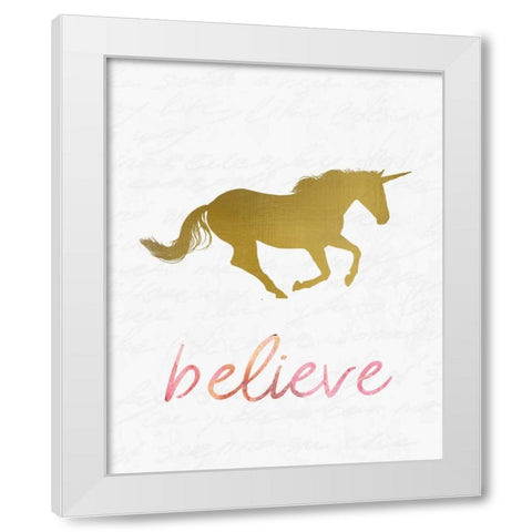 Unicorn Dreaming 2 White Modern Wood Framed Art Print by Allen, Kimberly