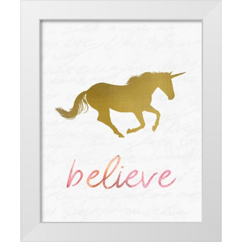 Unicorn Dreaming 2 White Modern Wood Framed Art Print by Allen, Kimberly