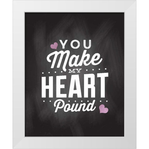 You Make My Heart White Modern Wood Framed Art Print by Allen, Kimberly