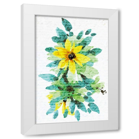 Watercolor Floral 1 White Modern Wood Framed Art Print by Allen, Kimberly