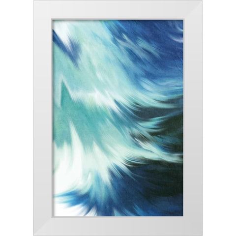 Blue Mood White Modern Wood Framed Art Print by Allen, Kimberly