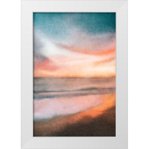 Sunset at the Beach White Modern Wood Framed Art Print by Allen, Kimberly