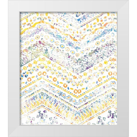 Ethnic Watercolor White Modern Wood Framed Art Print by Allen, Kimberly