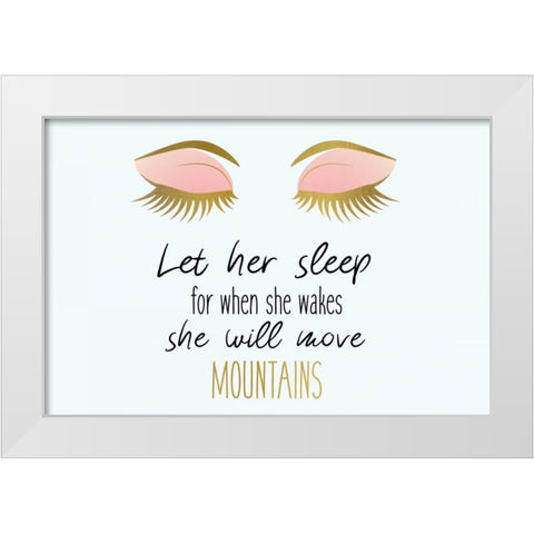Let her Sleep White Modern Wood Framed Art Print by Allen, Kimberly