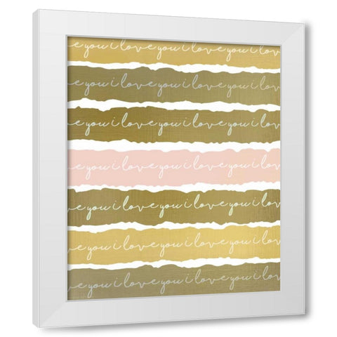 Infinite I Love Yous White Modern Wood Framed Art Print by Allen, Kimberly
