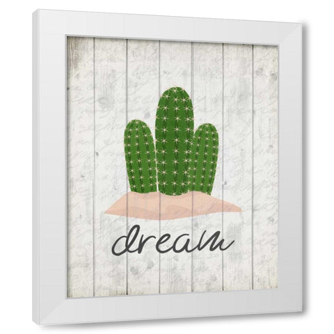 Cactus Dream White Modern Wood Framed Art Print by Allen, Kimberly