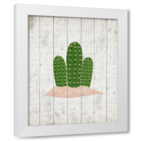 Cactus 2 White Modern Wood Framed Art Print by Allen, Kimberly