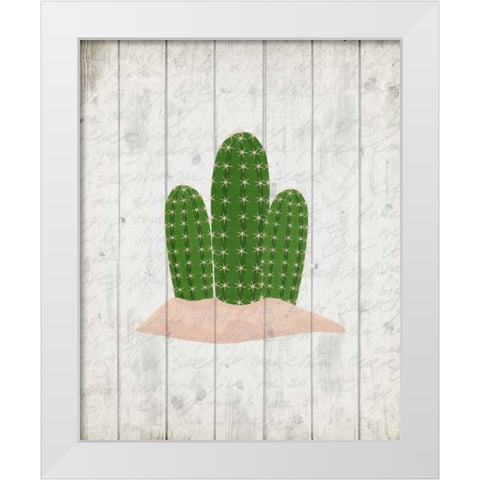 Cactus 2 White Modern Wood Framed Art Print by Allen, Kimberly