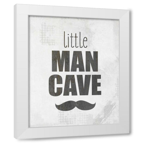 Little Man Cave White Modern Wood Framed Art Print by Allen, Kimberly