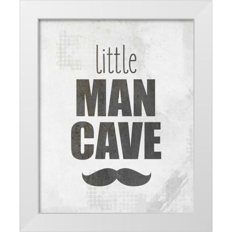 Little Man Cave White Modern Wood Framed Art Print by Allen, Kimberly