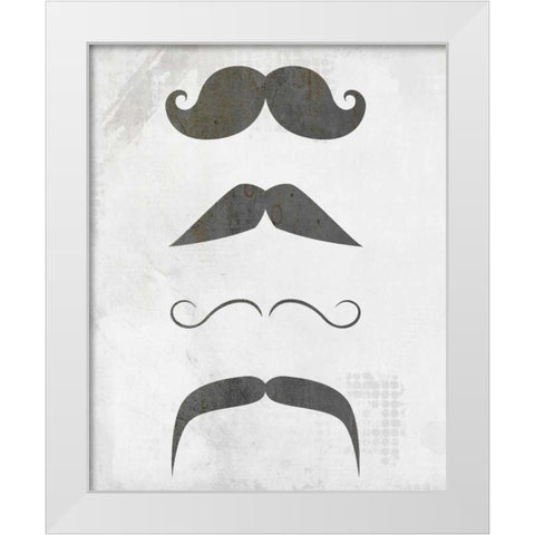 Mustache 1 White Modern Wood Framed Art Print by Allen, Kimberly