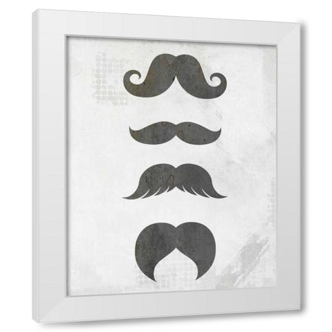 Mustache 2 White Modern Wood Framed Art Print by Allen, Kimberly