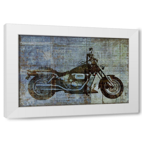 Lets Ride White Modern Wood Framed Art Print by Kimberly, Allen