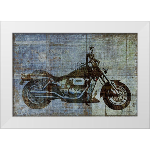 Lets Ride White Modern Wood Framed Art Print by Kimberly, Allen