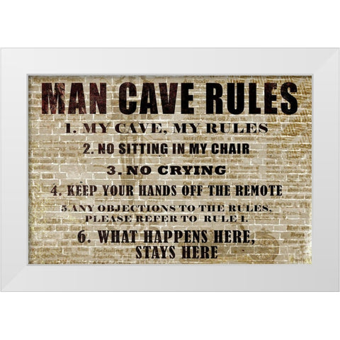My Rules 2 White Modern Wood Framed Art Print by Kimberly, Allen