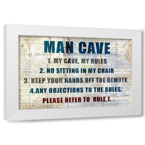 My Rules White Modern Wood Framed Art Print by Kimberly, Allen