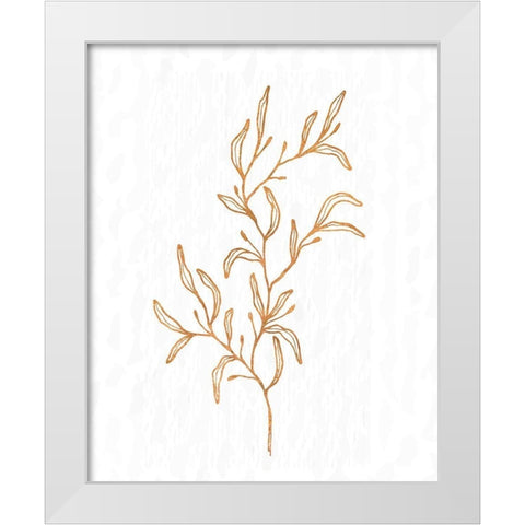 Copper Botanical 2 White Modern Wood Framed Art Print by Kimberly, Allen