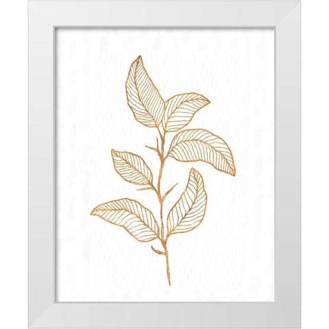 Copper Botanical 4 White Modern Wood Framed Art Print by Kimberly, Allen