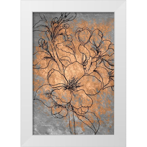 Blossoms White Modern Wood Framed Art Print by Kimberly, Allen