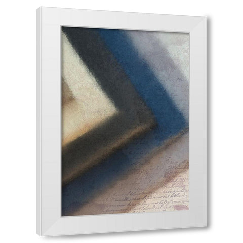 Colbalt Corner White Modern Wood Framed Art Print by Kimberly, Allen