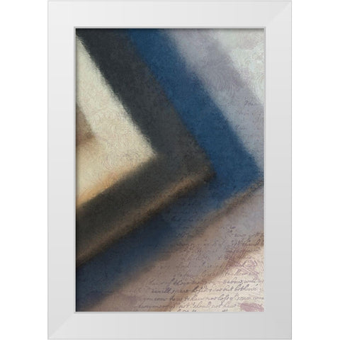 Colbalt Corner White Modern Wood Framed Art Print by Kimberly, Allen