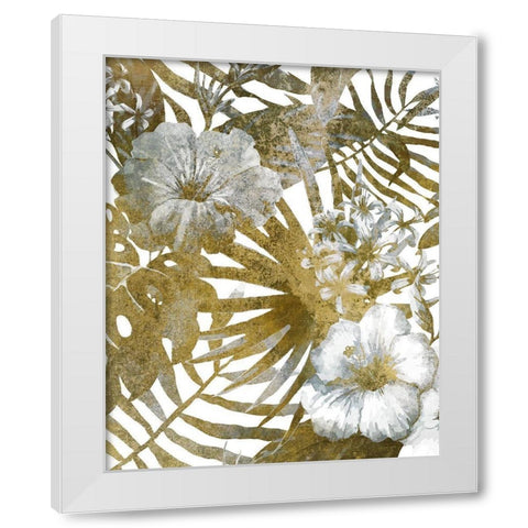 Tropic Bloom 1 White Modern Wood Framed Art Print by Kimberly, Allen