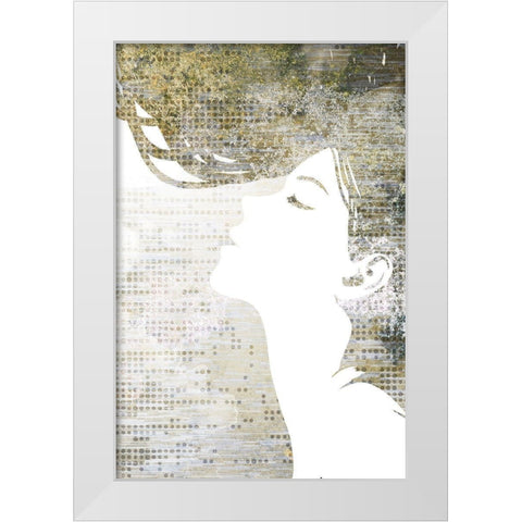 Golden Dreams 1 White Modern Wood Framed Art Print by Kimberly, Allen