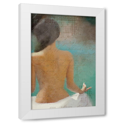 Morning Calm White Modern Wood Framed Art Print by Kimberly, Allen