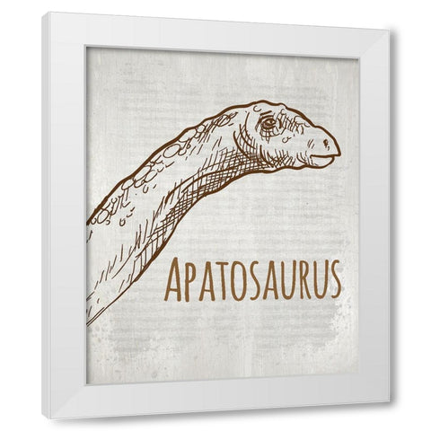 Dinosaur 2 White Modern Wood Framed Art Print by Kimberly, Allen