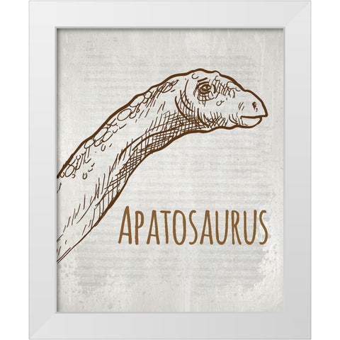 Dinosaur 2 White Modern Wood Framed Art Print by Kimberly, Allen