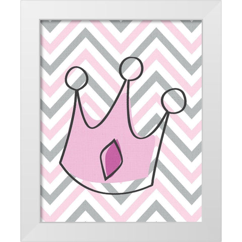 Little Princess 1 White Modern Wood Framed Art Print by Kimberly, Allen
