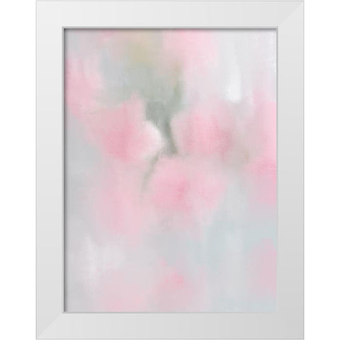 First Blush White Modern Wood Framed Art Print by Kimberly, Allen