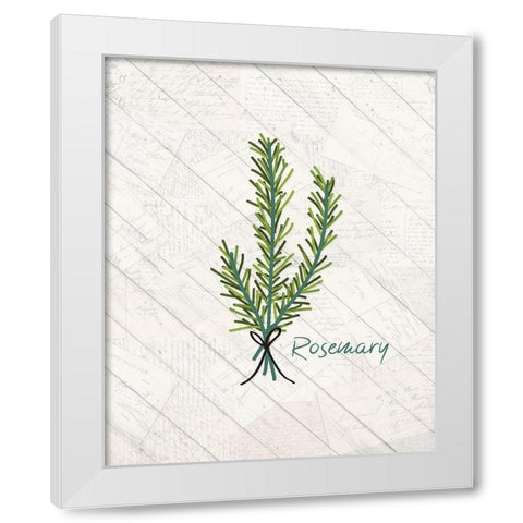 Fresh Herbs 1 White Modern Wood Framed Art Print by Kimberly, Allen