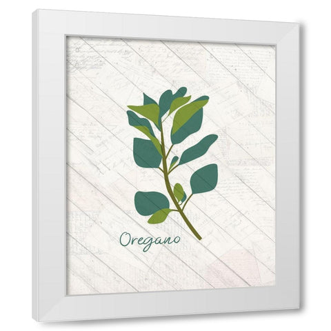 Fresh Herbs 2 White Modern Wood Framed Art Print by Kimberly, Allen
