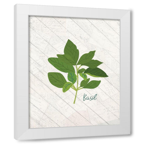 Fresh Herbs 3 White Modern Wood Framed Art Print by Kimberly, Allen