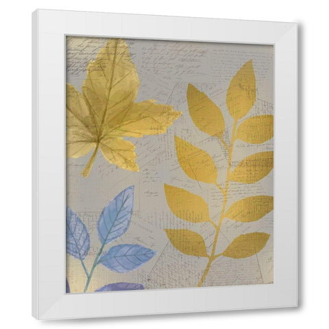 Autumn Gold 1 White Modern Wood Framed Art Print by Kimberly, Allen