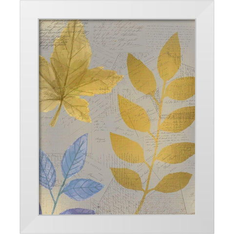 Autumn Gold 1 White Modern Wood Framed Art Print by Kimberly, Allen