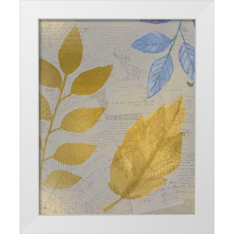 Autumn Gold 2  White Modern Wood Framed Art Print by Kimberly, Allen