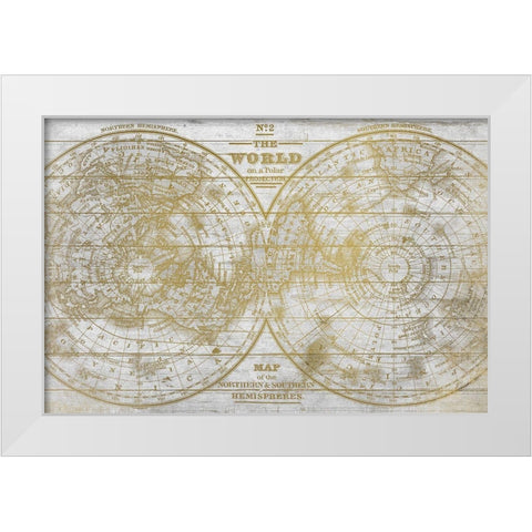 No 2 The World White Modern Wood Framed Art Print by Kimberly, Allen