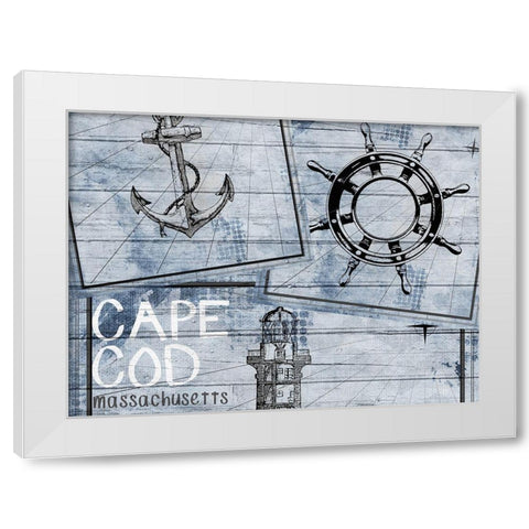 Nautical Cape White Modern Wood Framed Art Print by Kimberly, Allen