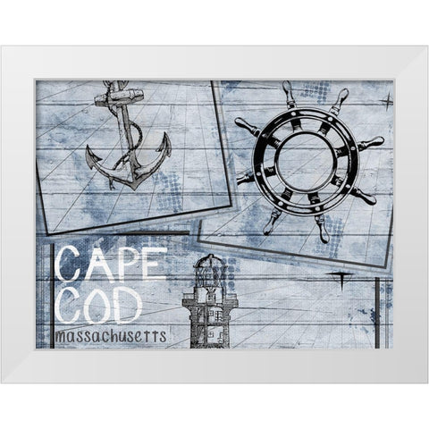 Nautical Cape White Modern Wood Framed Art Print by Kimberly, Allen