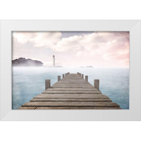 Out to Sea Scene White Modern Wood Framed Art Print by Allen, Kimberly