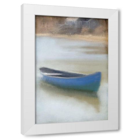 At the Lake House White Modern Wood Framed Art Print by Kimberly, Allen