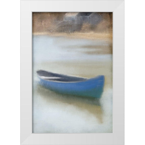 At the Lake House White Modern Wood Framed Art Print by Kimberly, Allen