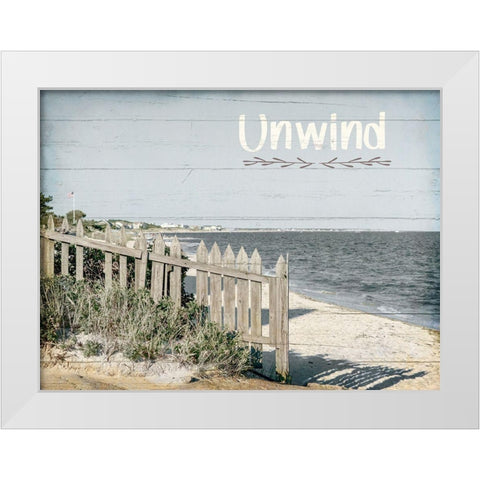 Unwind White Modern Wood Framed Art Print by Kimberly, Allen
